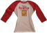 K 3/4  sleeve tee red/white